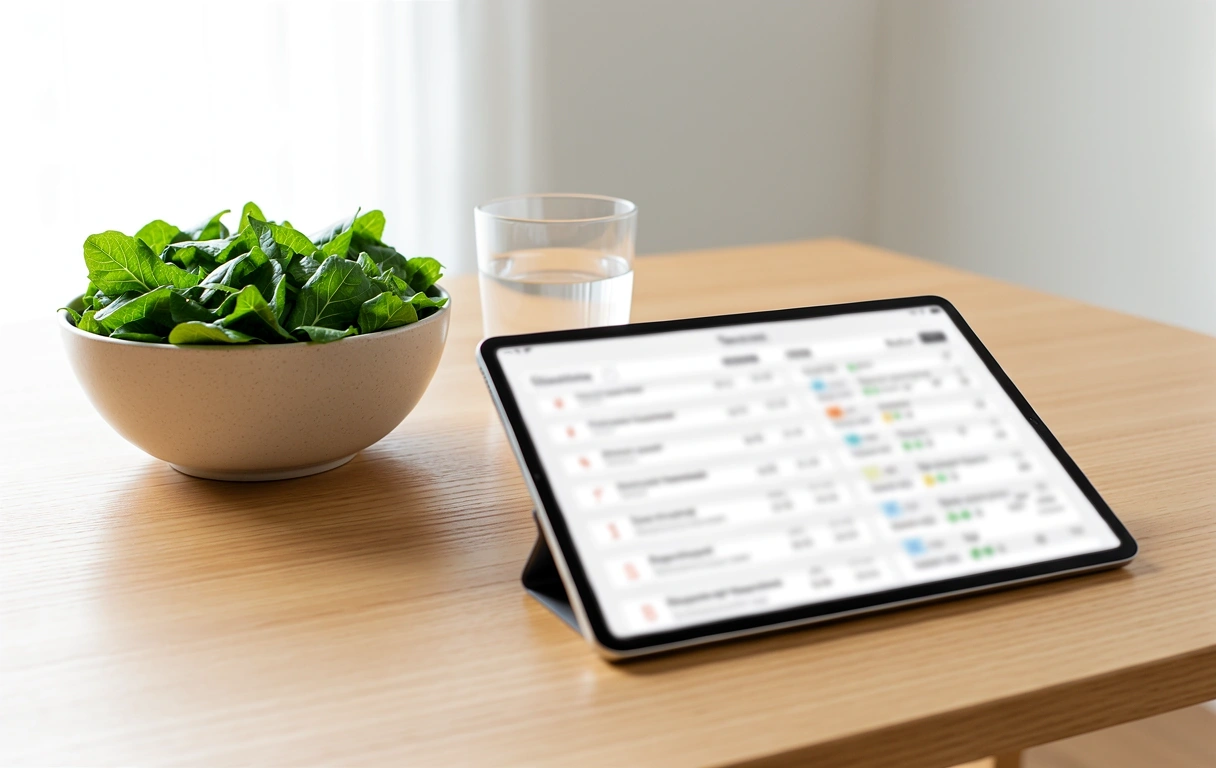 Frische Zutaten und digitale Planung